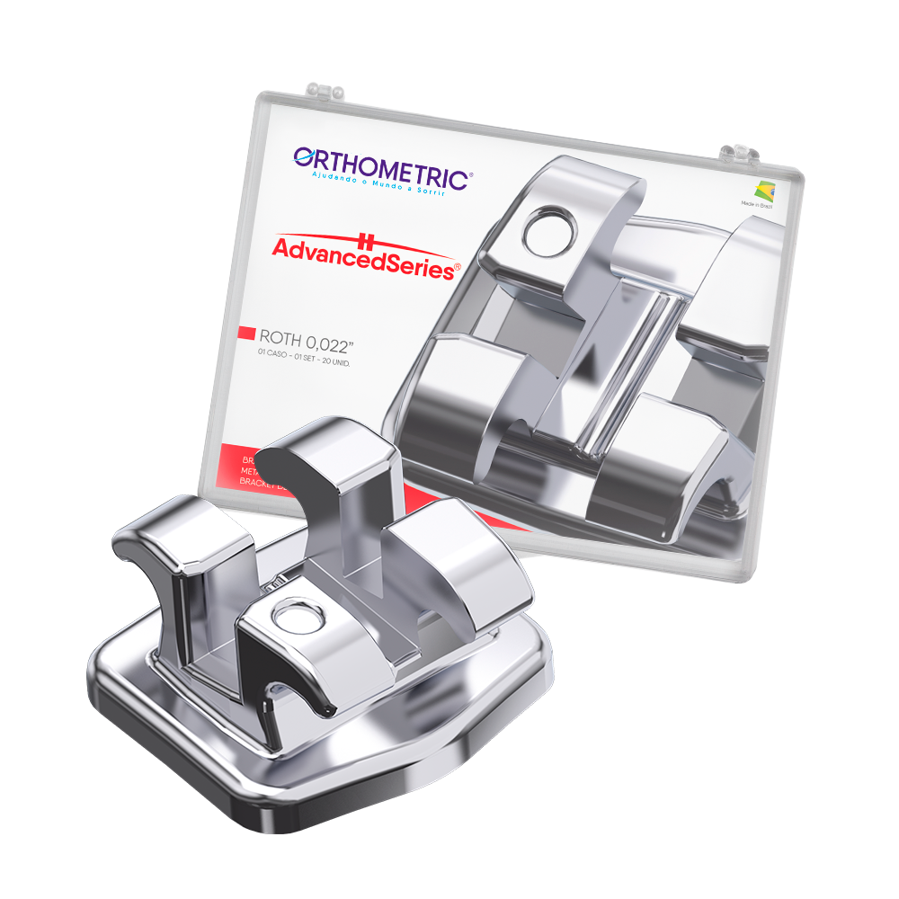 Kit Bráquete Advanced Series Roth .022 - 1 caso - Orthometric 