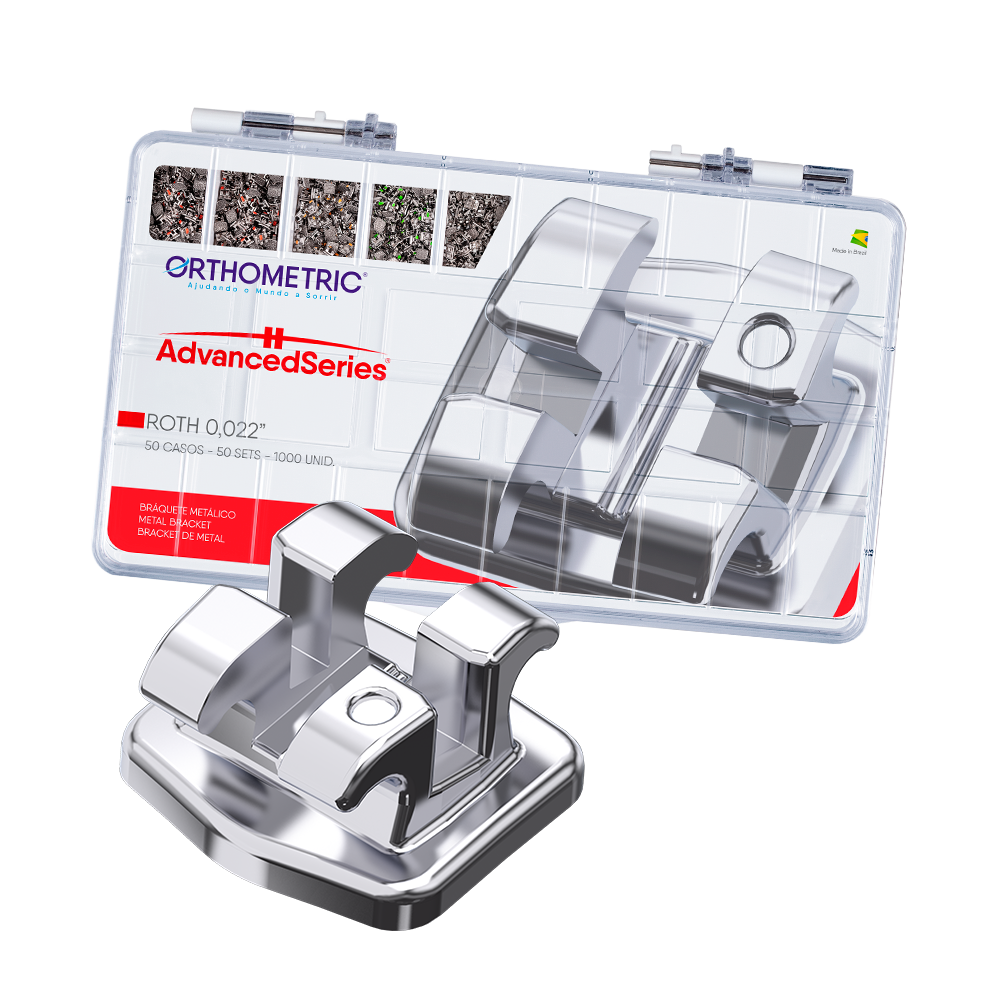 Kit Bráquete Advanced Series Roth .022 - 50 casos - Orthometric 