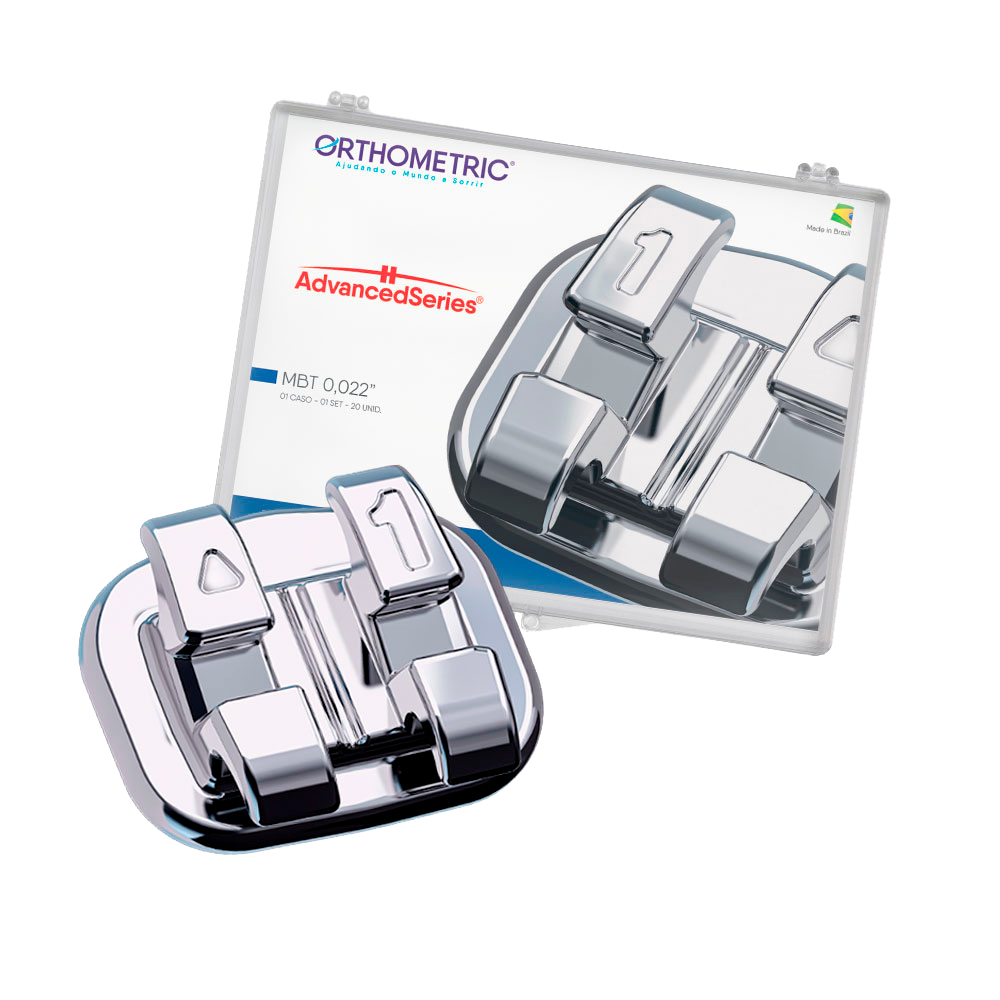 Kit Bráquete de Aço Advanced Series MBT 022 - 1 caso - Orthometric 