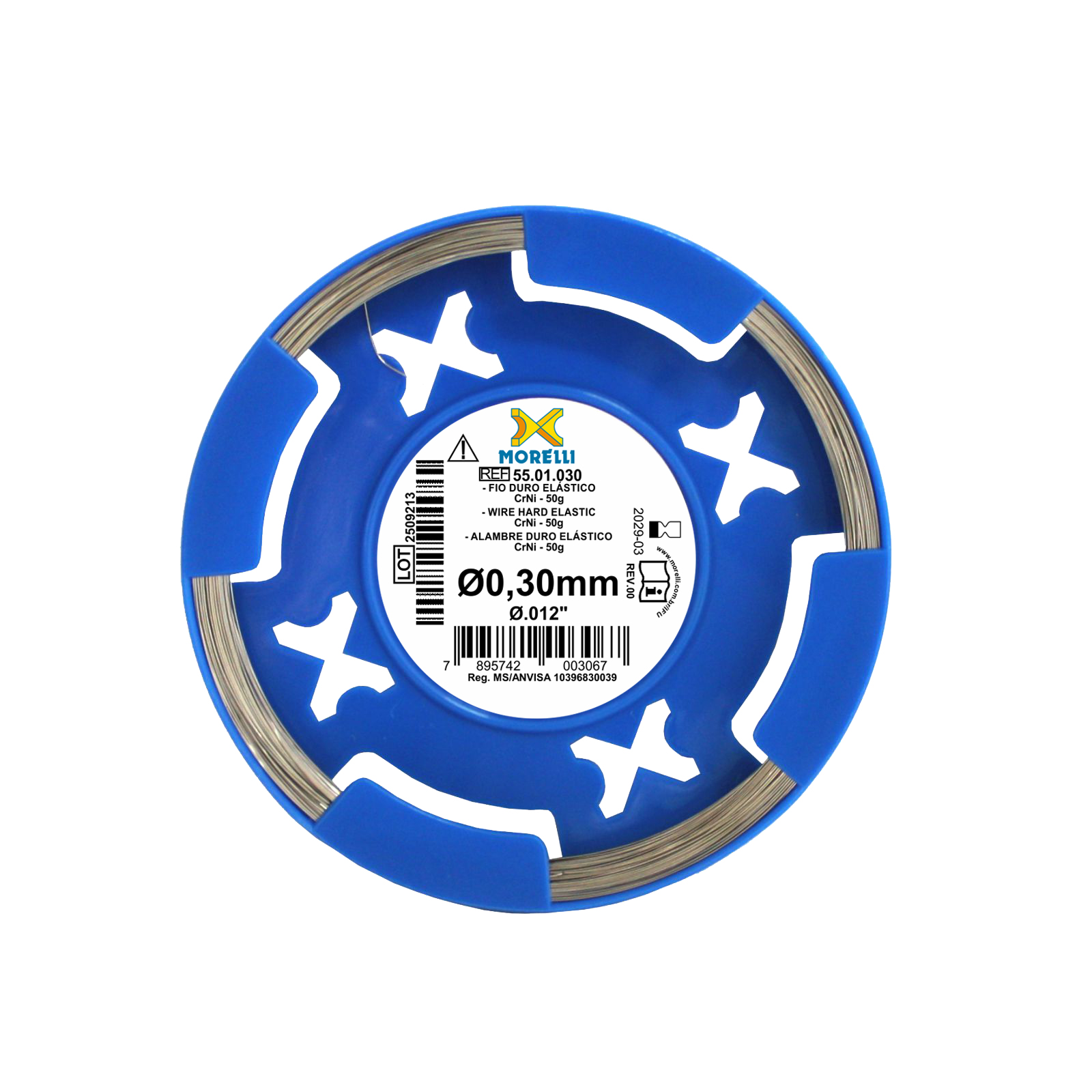 Fio em Rolo Duro Elástico CrNi Redondo .012