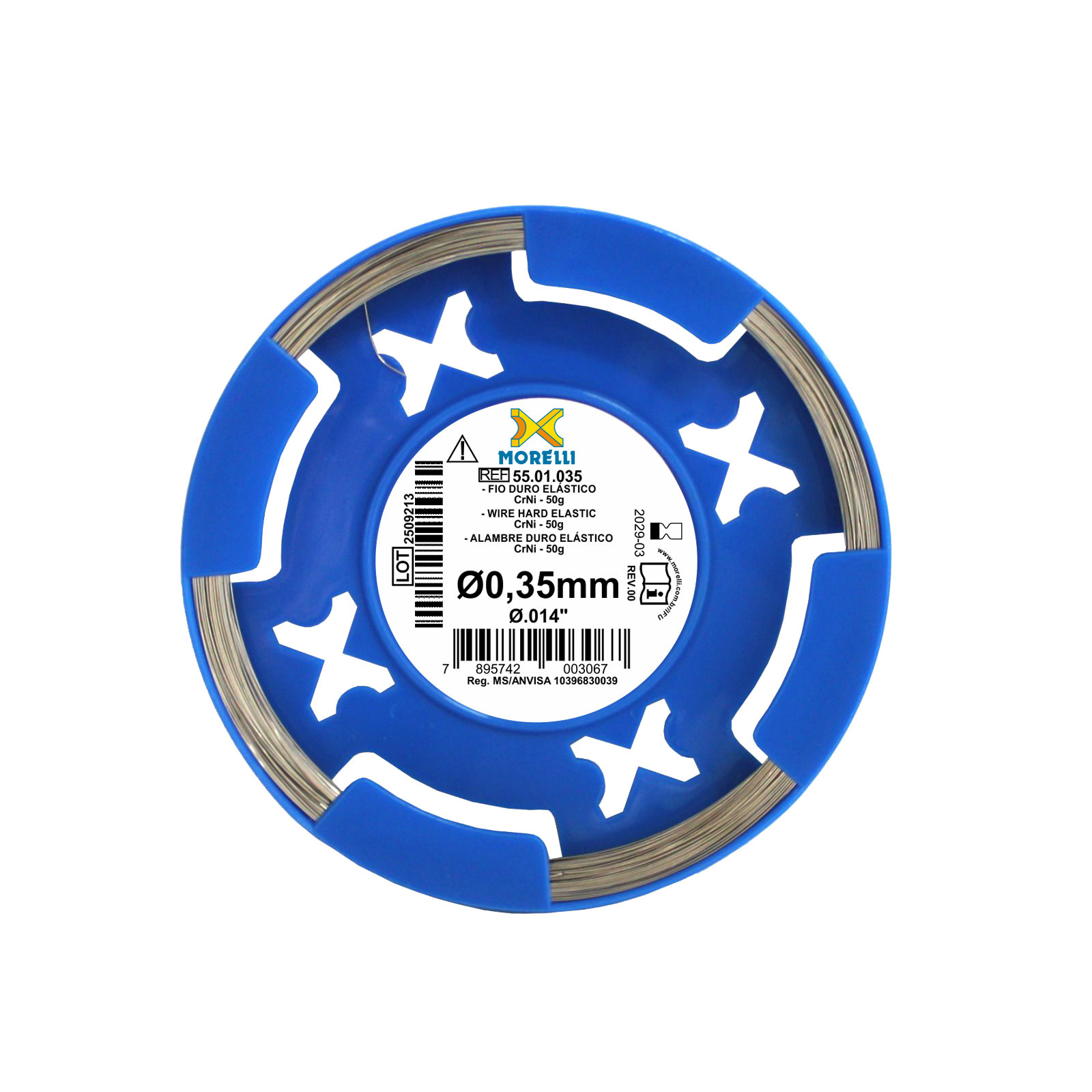 Fio em Rolo Duro Elástico CrNi Redondo .014