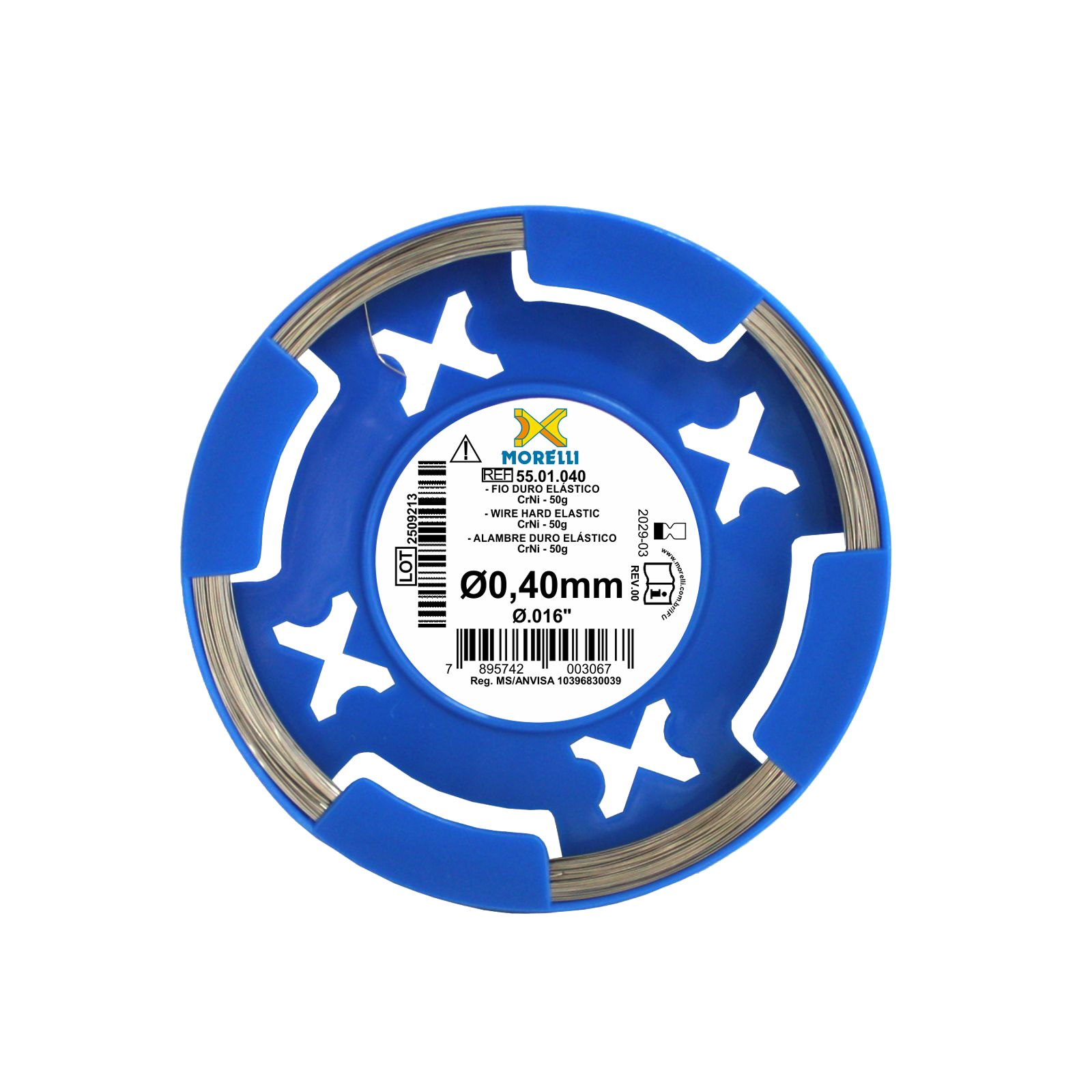 Fio em Rolo Duro Elástico CrNi Redondo .016