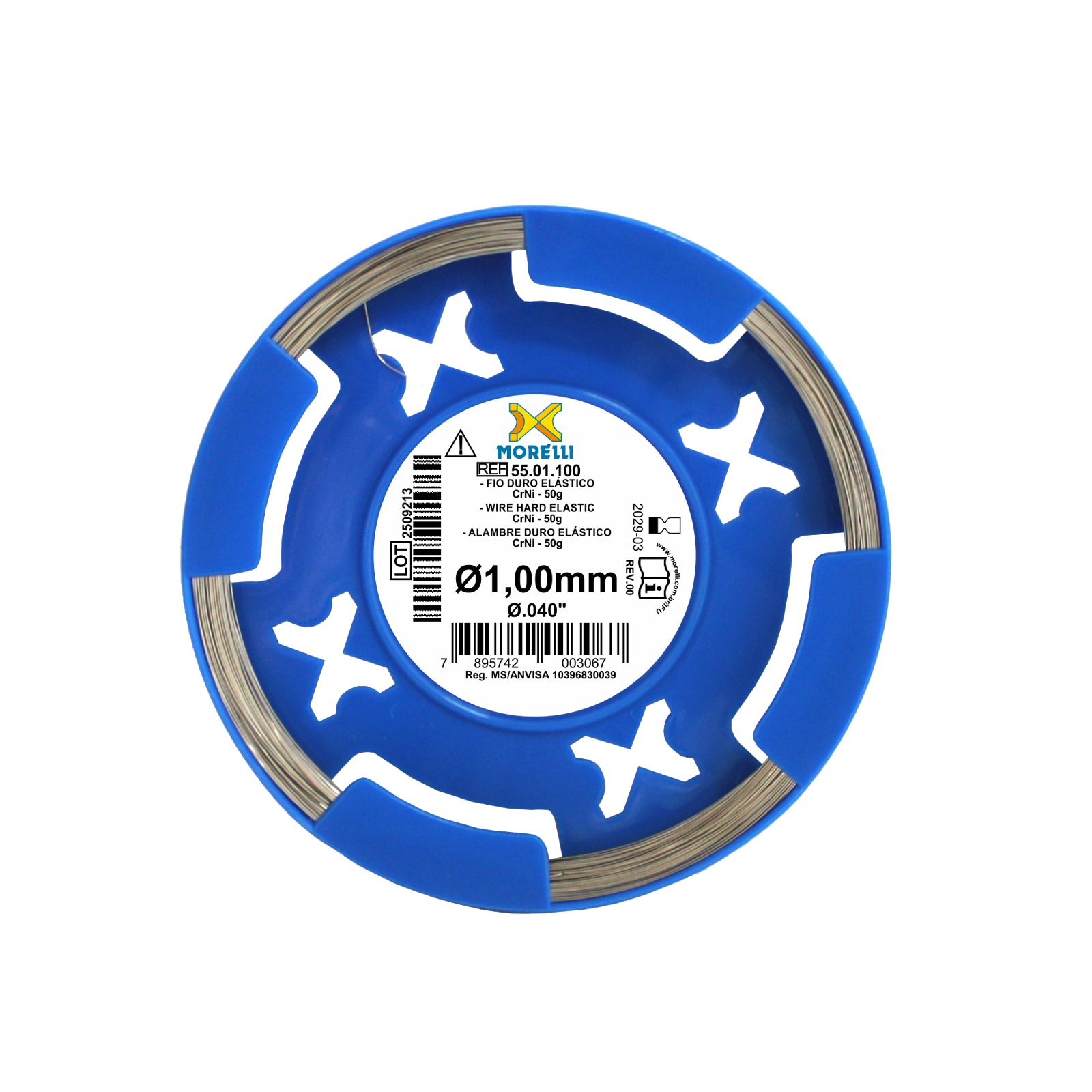 Fio em Rolo Duro Elástico CrNi Redondo .040