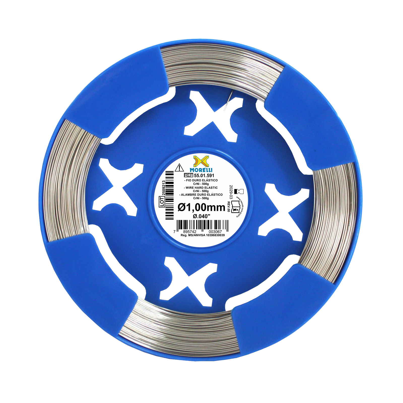Fio em Rolo Duro Elástico CrNi Redondo .040