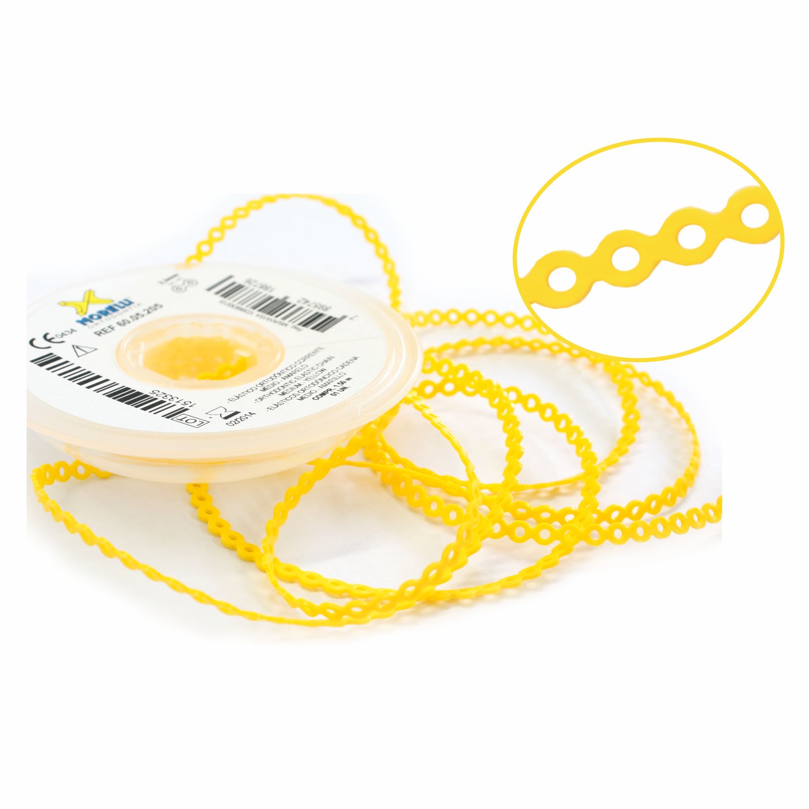 Elástico Corrente Médio - Amarelo 1,5m - Morelli