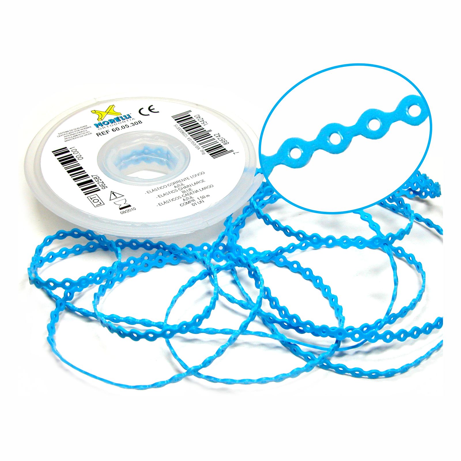 Elástico Corrente Longo - Azul 1,5m - Morelli