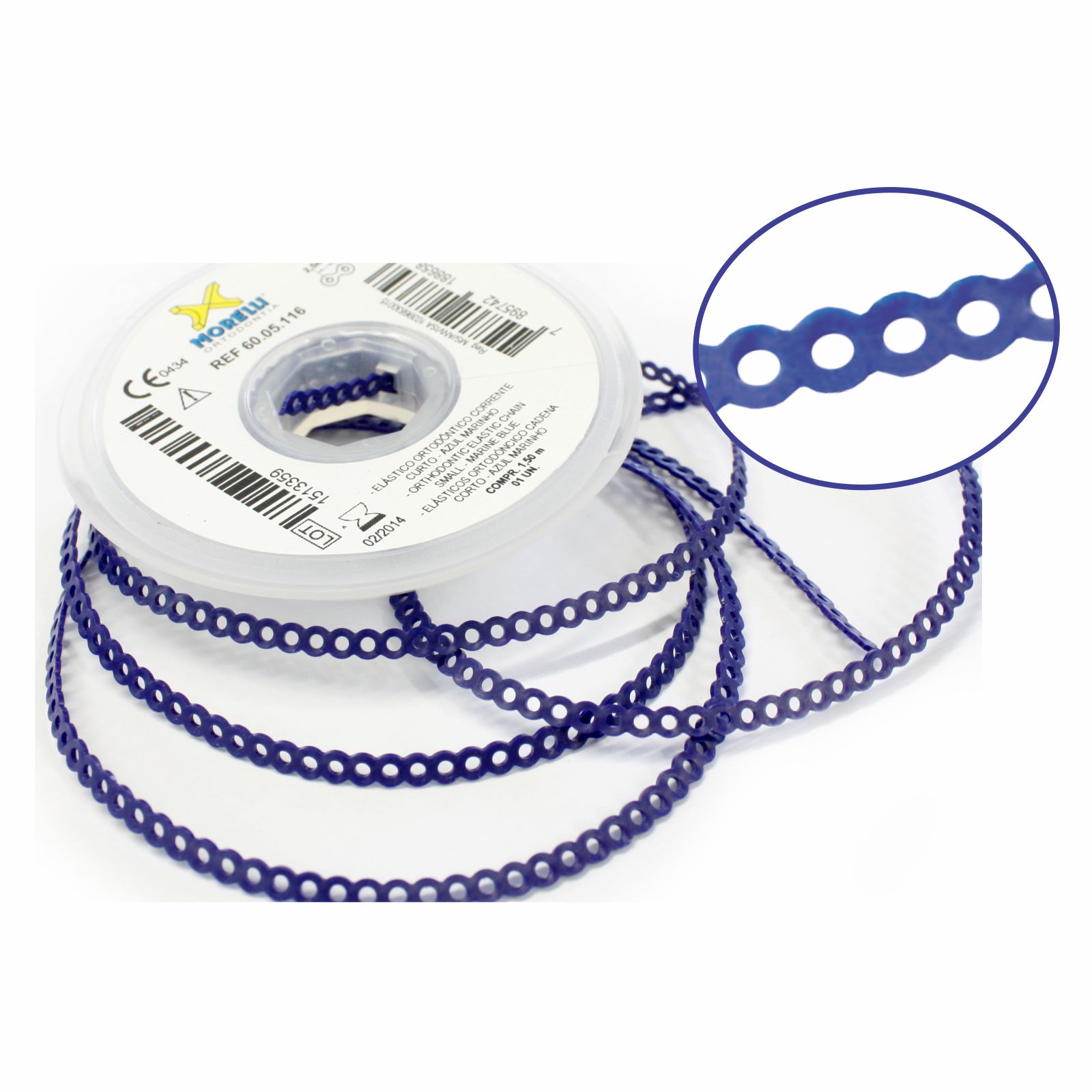 Elástico Corrente Curto - Azul Marinho 1,5m - Morelli