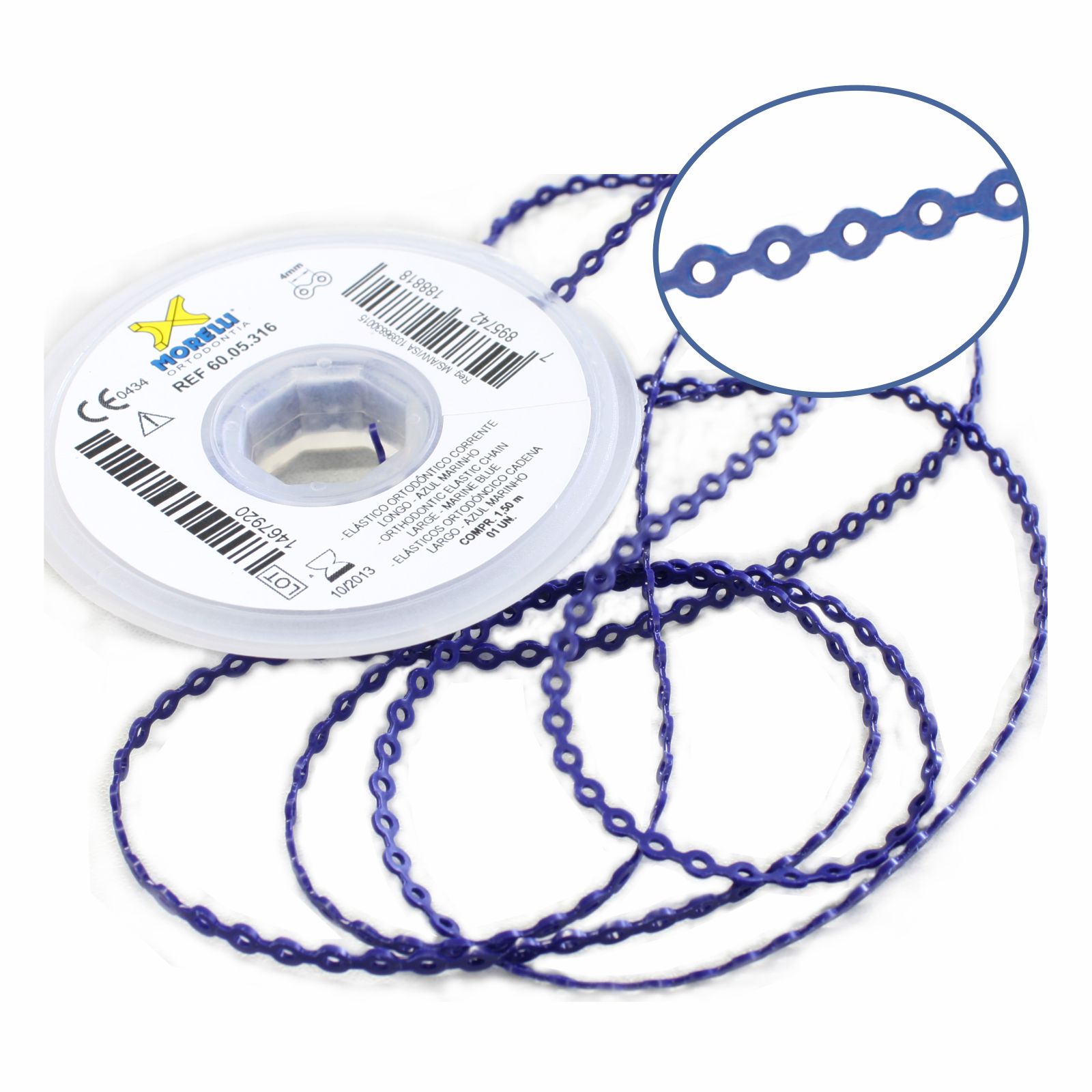 Elástico Corrente Longo - Azul Marinho 1,5m - Morelli