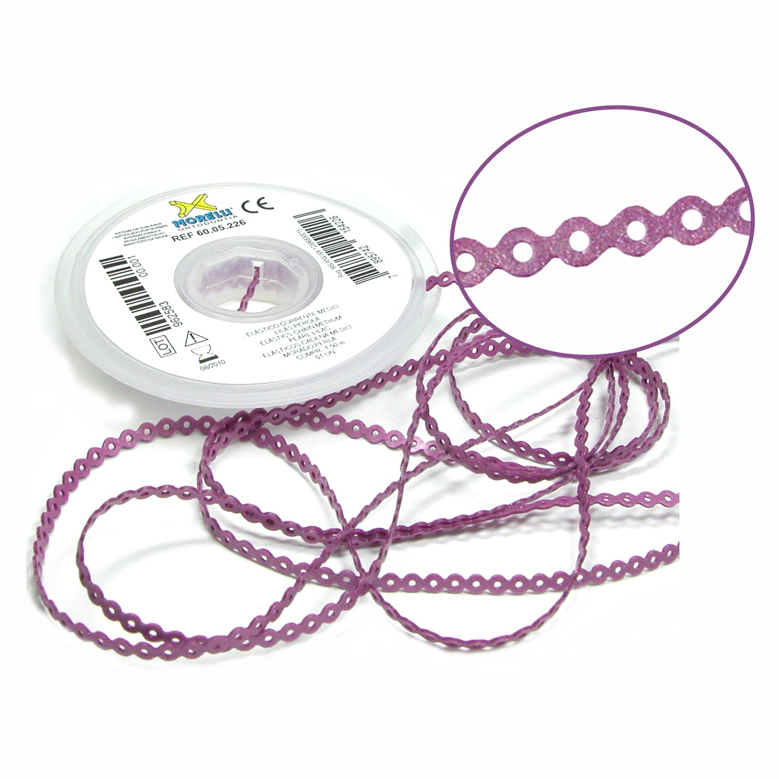 Elástico Corrente Médio - Rosa Pérola 1,5m - Morelli