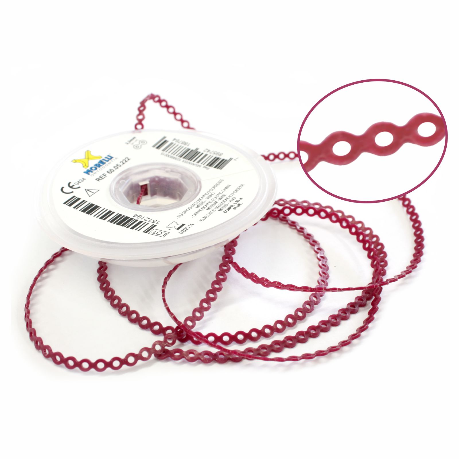 Elástico Corrente Médio - Vinho 1,5m - Morelli