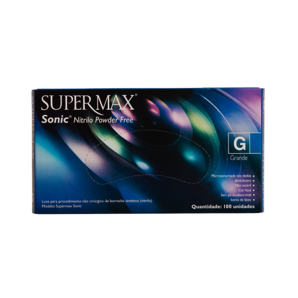 Luva Supermax Sonic Nitrilo Powder Free - Tam XG
