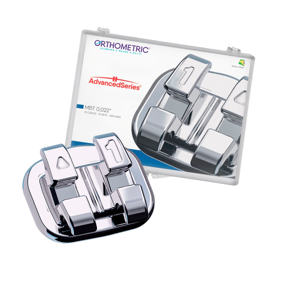 Kit Bráquete Advanced Series MBT 022 - 10 casos - Orthometric
