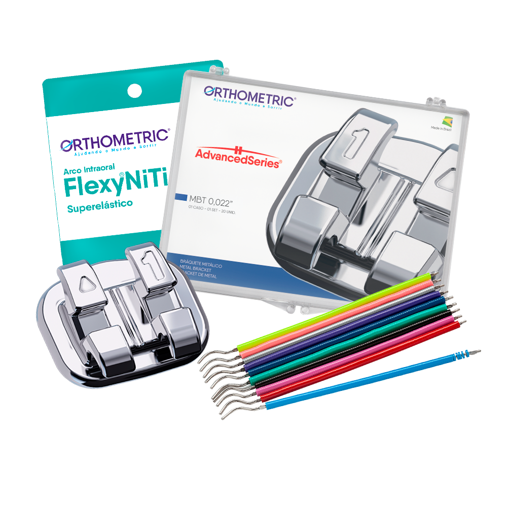Kit Bráquete Advanced Series MBT .022 - 1 caso + Brindes - Orthometric