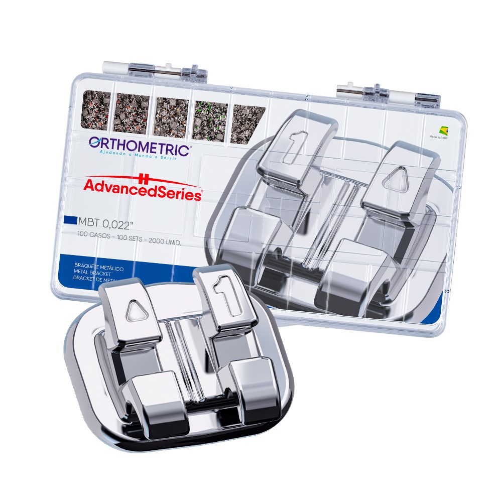 Kit Bráquete Advanced Séries Roth .022 - 100 casos - Orthometric