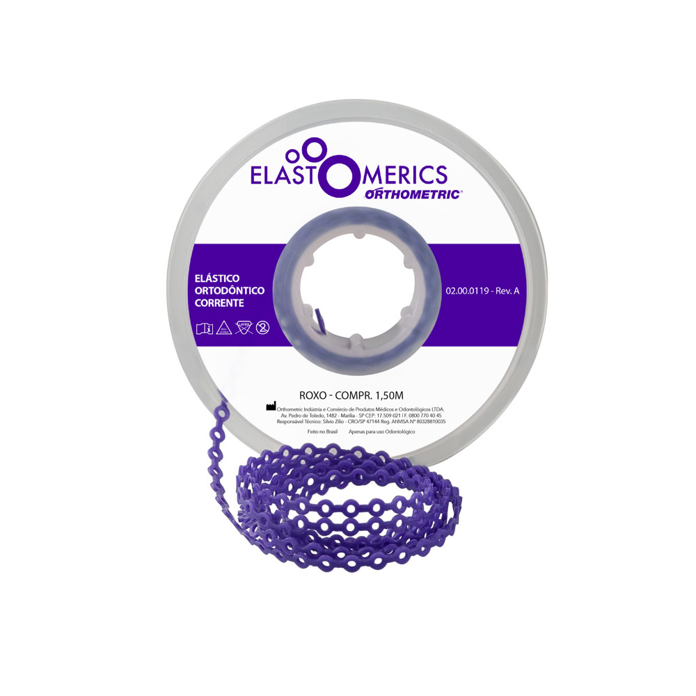 Elástico Corrente Curto - Roxo 1,5m - Orthometric