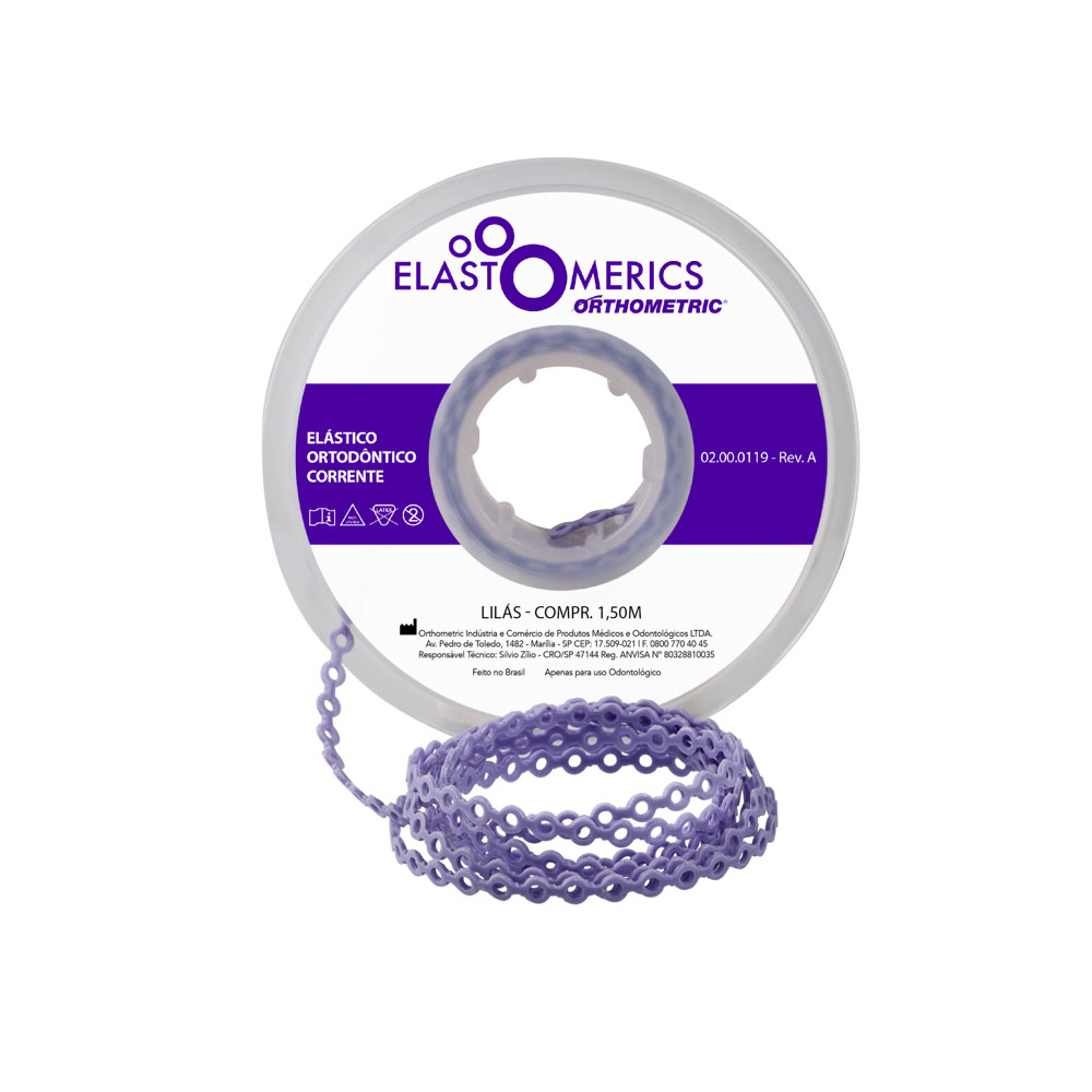Elástico Corrente Curto - Lilás 1,5m - Orthometric