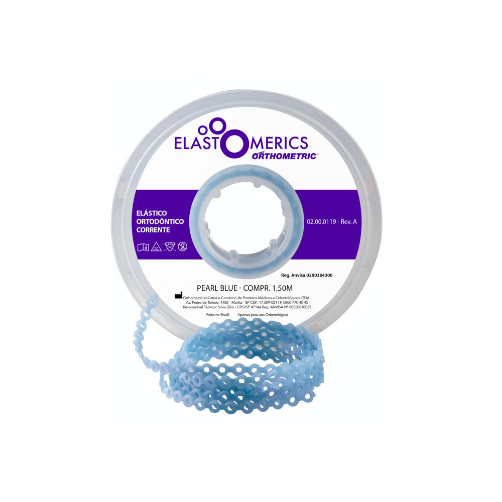 Elástico Corrente Curto - Pearl Blue 1,5m - Orthometric