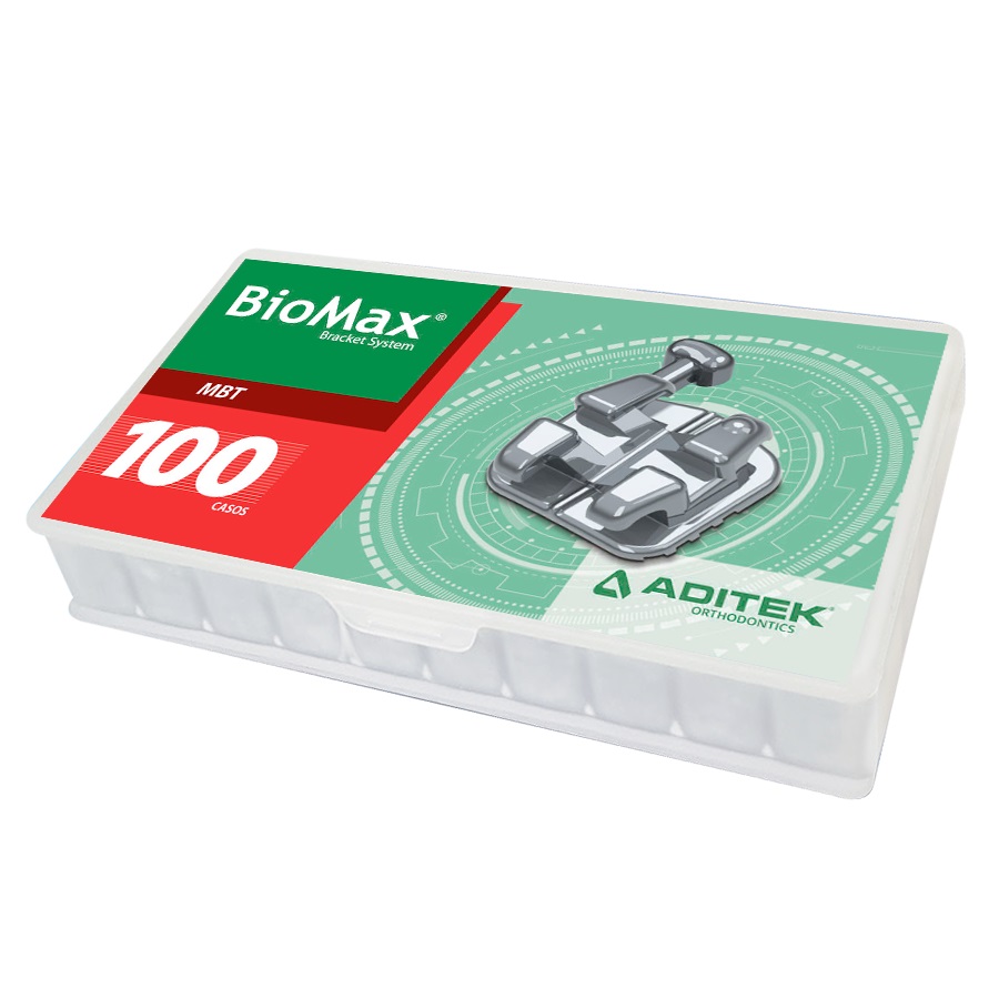 Kit Bráquete BioMax MBT .022 - 100 Casos - Aditek
