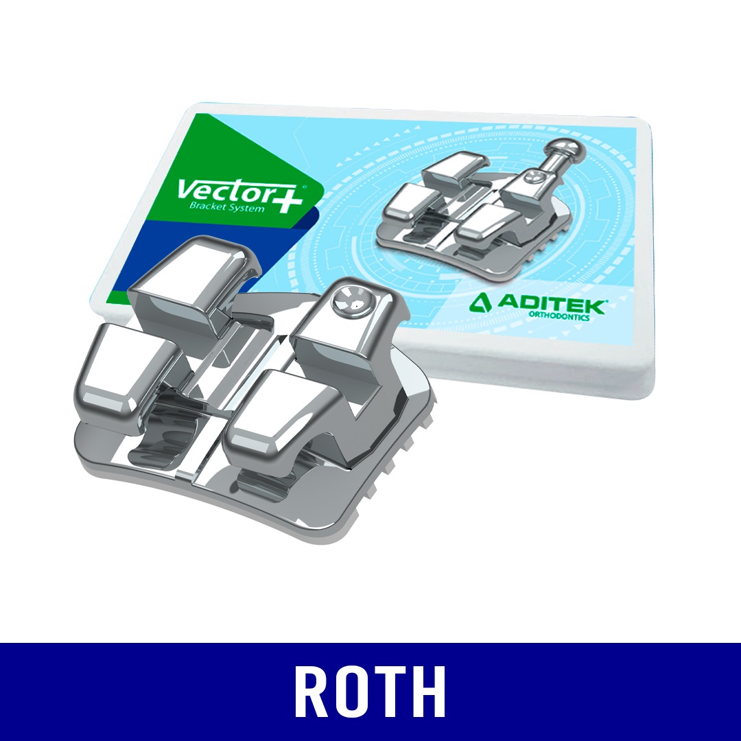 Kit Bráquete Vector+ Roth .022 - 10 Casos - Aditek