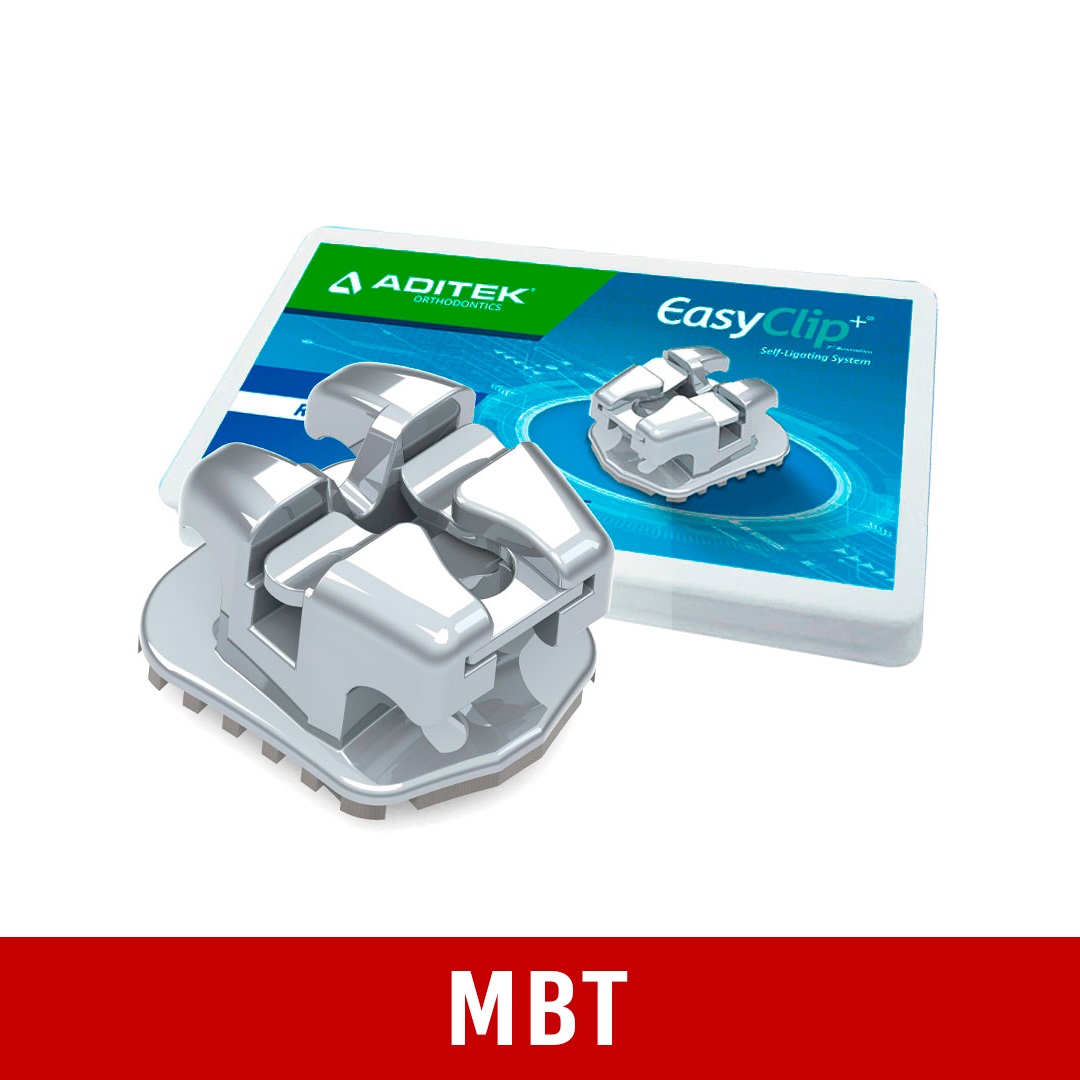 Kit Bráquete EasyClip+ Interativo MBT .022 - 1 Caso - Aditek