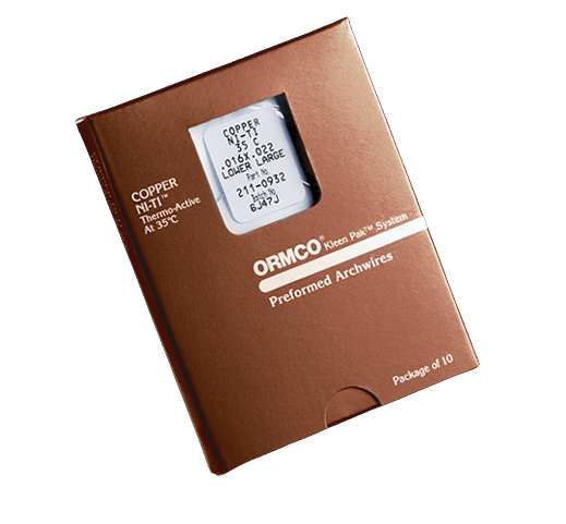 Arco Cooper NiTi 35º - 16 Superior Pequeno c/10 - Ormco