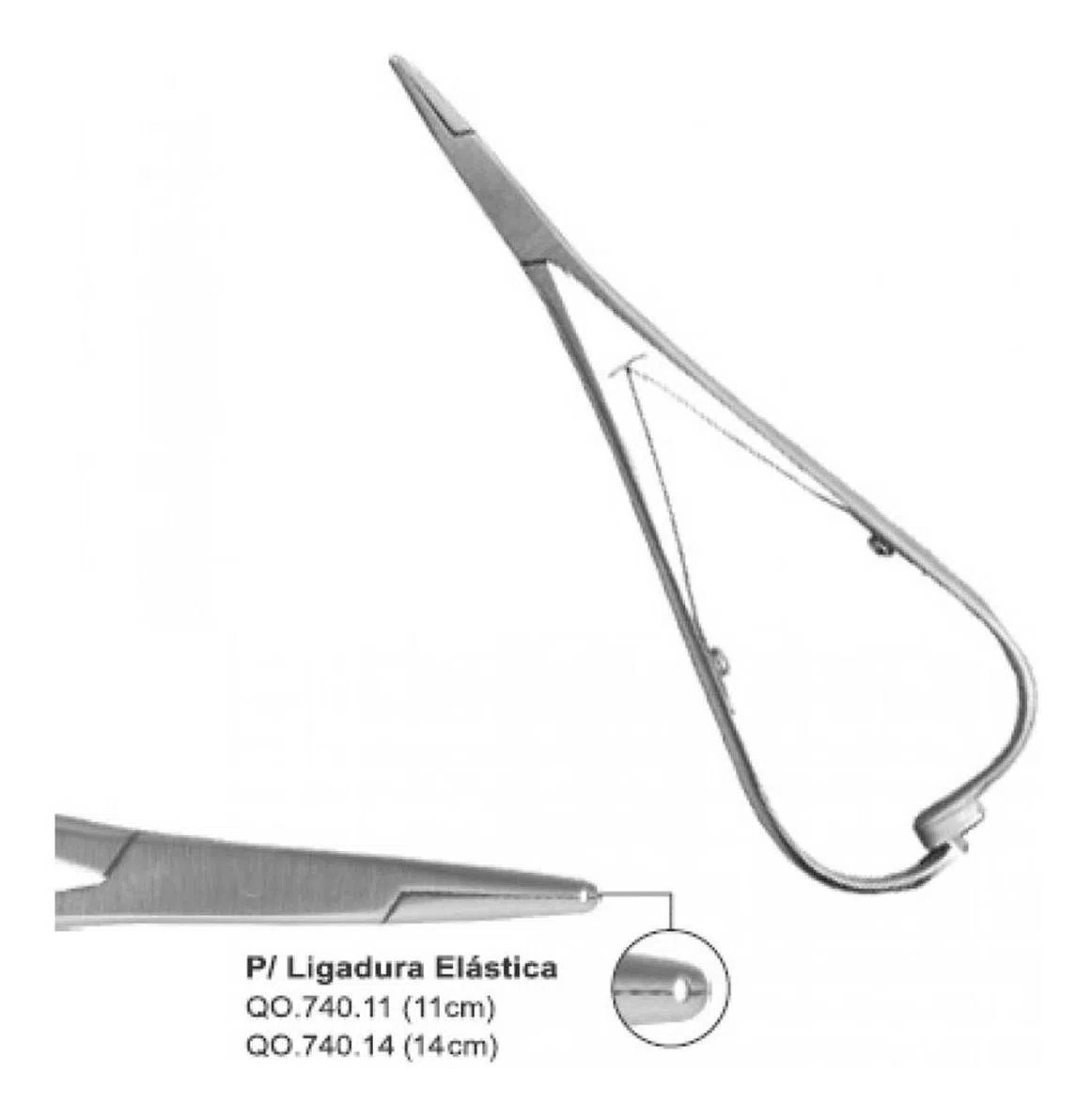 Porta Agulha Mathieu Ligadura Elástica - 14cm