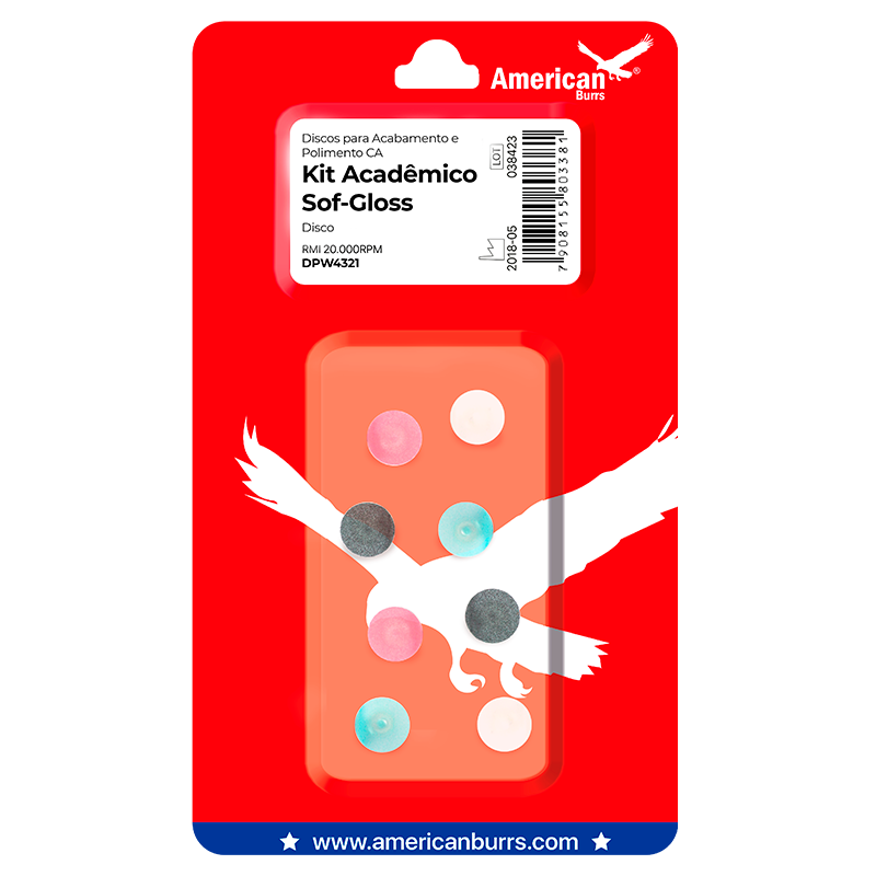 Kit Acadêmico de Discos para Acabamento e Polimento - Sof-Gloss - Sortido